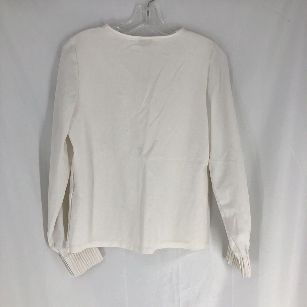 Ann Taylor Cream Boat Neck Long Sleeve Tunic Blouse. Size Mp